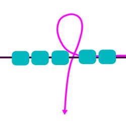 Making a half-hitch knot - Step 1