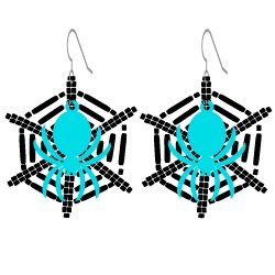 Halloween Spiders Web Earrings Step 16